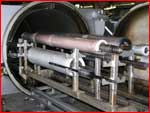 Roller is placed in autoclave.